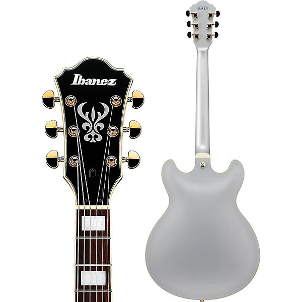 Ibanez Artcore AS73GMSF Semi Hollow Electric Guitar - Moonstone Silver Flat 4