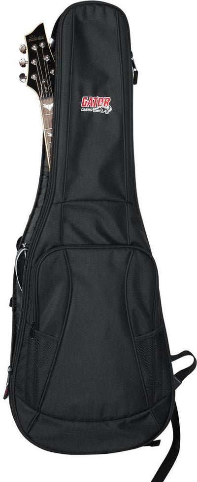 Gator GB-4G-ELECTRIC Gig Bag for Electric Guitar, back angle view with headstock visible
