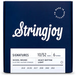 Stringjoy Signatures (10-52) Nickel Wound Electric Guitar Strings - Heavy Bottom Light
