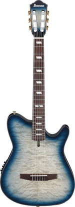 Ibanez FRH20QMNCTL Acoustic Electric Guitar - Cosmic Blue Sunburst Low Gloss 3