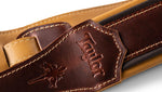 Taylor Ascension 3\" Cordovan Leather Guitar Strap - Black/Butterscotch 6