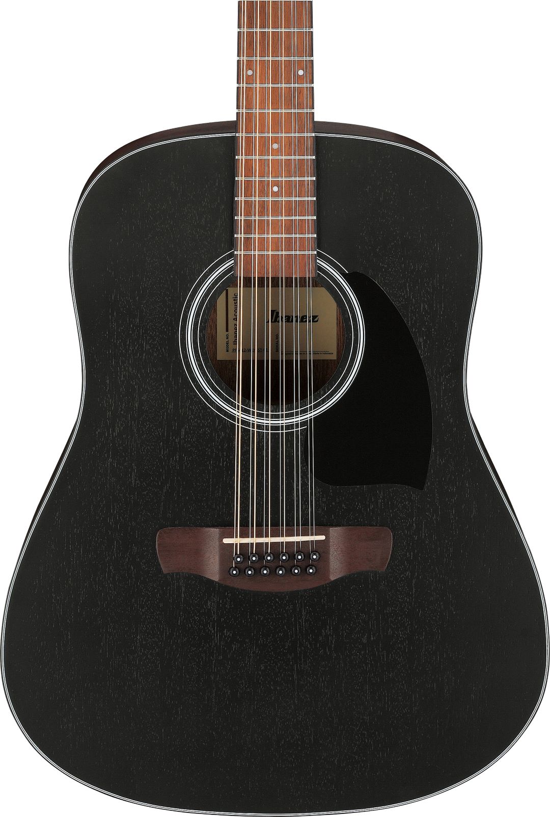 Ibanez PF5412WKH 12-String Acoustic Guitar - Weathered Black Open Pore