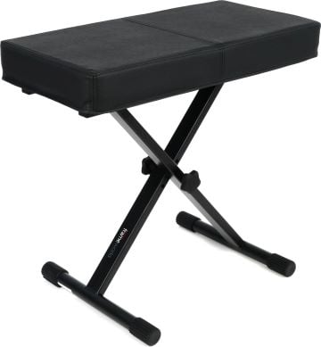 Gator Frameworks GFW-KEY-BNCH-1 Deluxe Keyboard Bench with X-frame stand, angled view