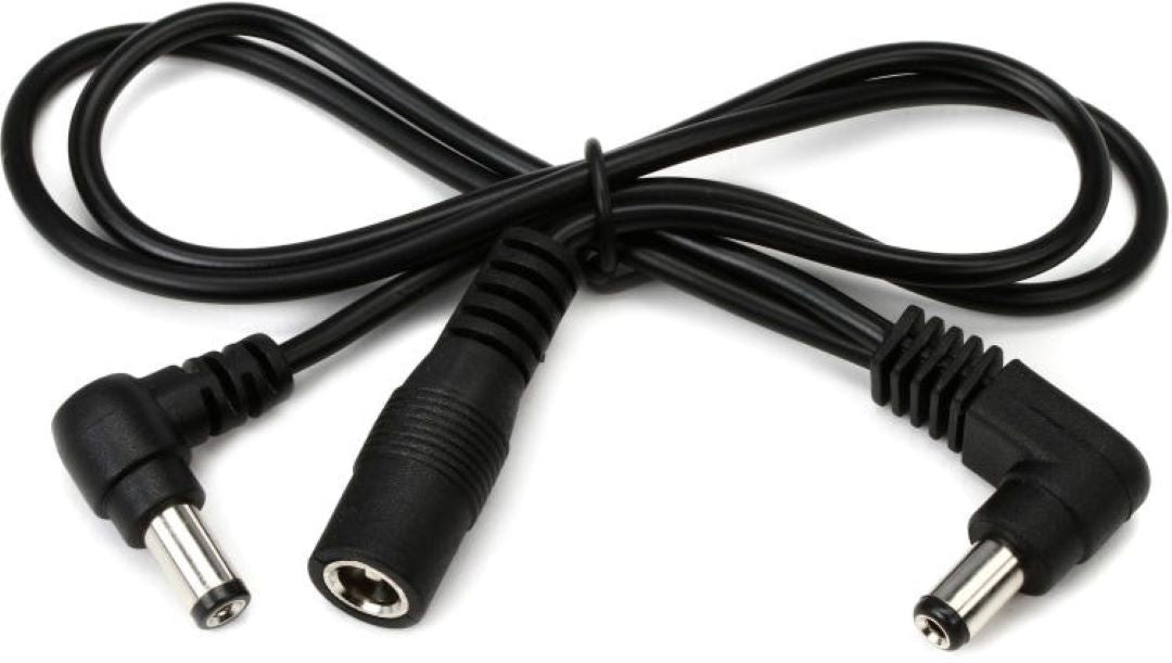 Truetone MC2 Angled to Straight 2-Plug Daisy Chain Power Extension Cable - 24\"