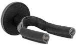 Levy LVY-FGHNGR-SMBK Forged Steel Guitar Hanger - Smoked Metal With Black Leather Wraps
