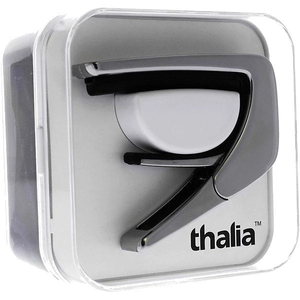 Thalia Wood Collection Capo - Black Chrome Finish with Ebony Inked Inlay 2