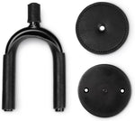 Levy LVY-FGHNGR-BKBK Forged Steel Guitar Hanger - Black Metal With Black Leather Wraps 2