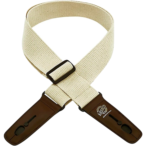 Lock-It Straps 2\" Cotton Guitar Strap - Natural