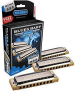 Hohner BLHRP-3PK Blues Harp Pro Package (3 Harmonica pack G, A, and C)