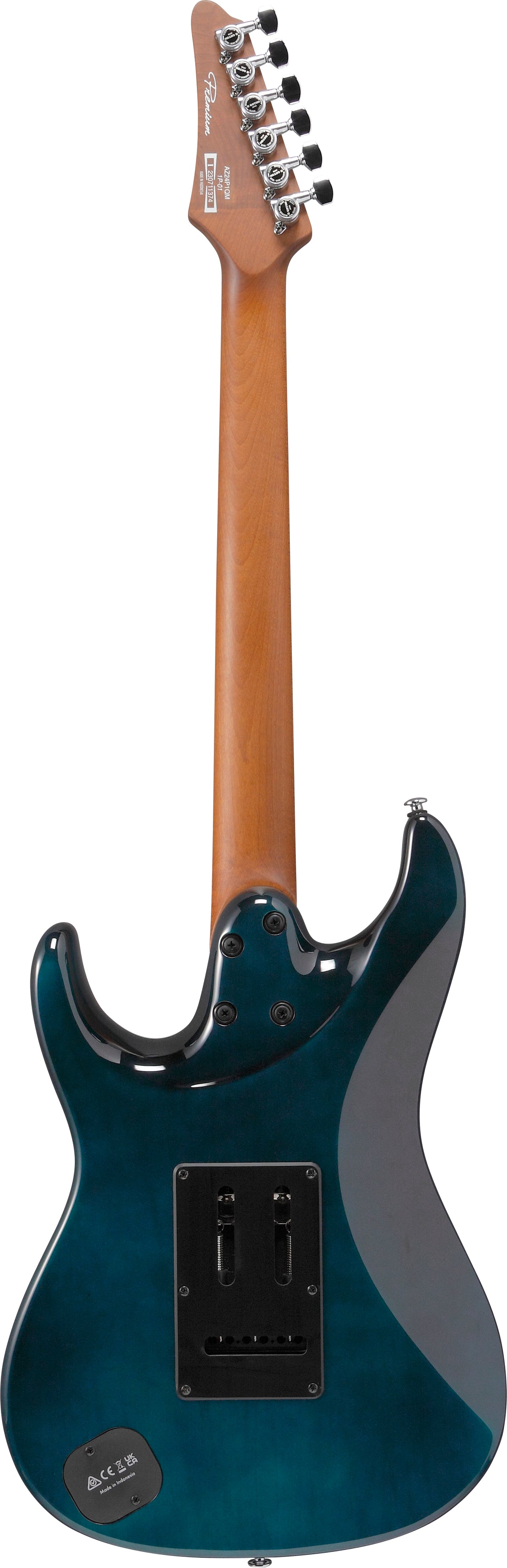 Ibanez AZ24P1QMDOB Premium Electric Guitar - Deep Ocean Blonde 8