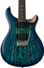 PRS 'Limited Edition' SE Custom 24 Burled Ash Electric Guitar - Lake Blue With Natural Back