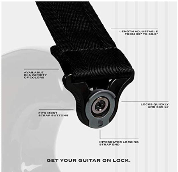 D'Addario PWSAL402 Poly Pro Auto Lock Strap (Blue) 2