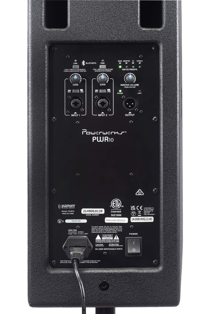 Powerwerks PWR10 2-Channel Powered Speaker - With Bluetooth 5