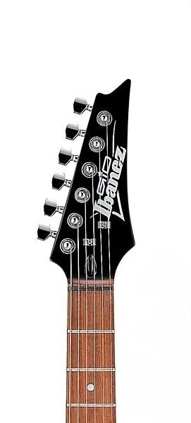 Ibanez Gio GRX70QA Electric Guitar headstock front view with tuning pegs