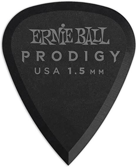 Ernie Ball Prodigy 1.5mm Picks (Black) - 6 Pack 2