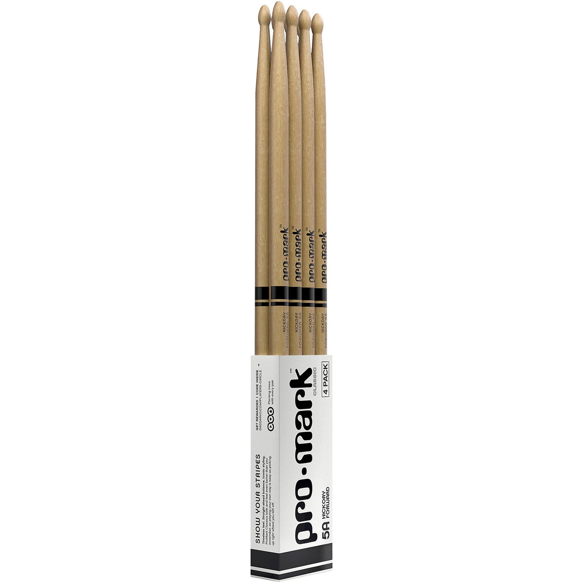 Promark TX5AW-4P Forward 5A Hickory (Wood Tip) - 4 Pack 2