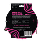Ernie Ball 6078 10' Braided Cable w/Right Angle Neon Pink 2