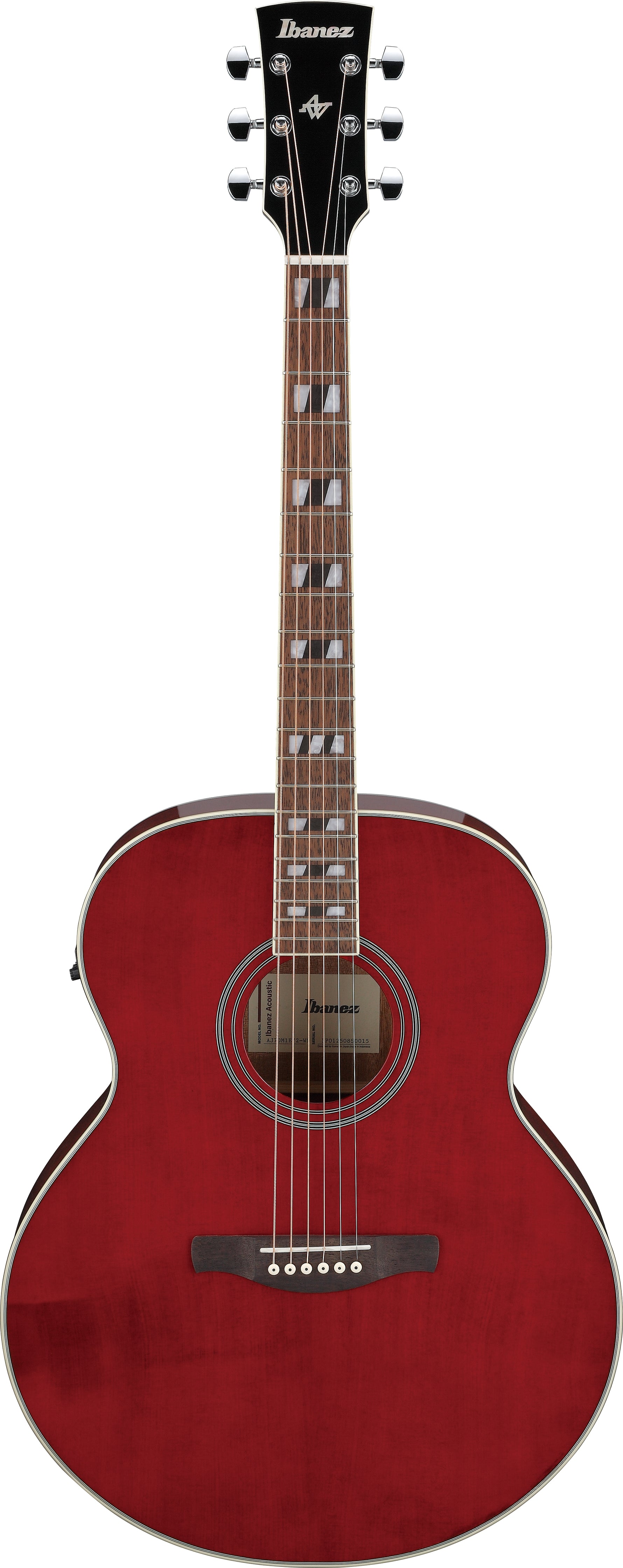 Ibanez AJ70M1EWR Acoustic Electric Guitar - Wine Red High Gloss 8