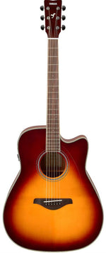 Yamaha FGC-TA TransAcoustic Dreadnought Acoustic-Electric Guitar - Brown Sunburst 7