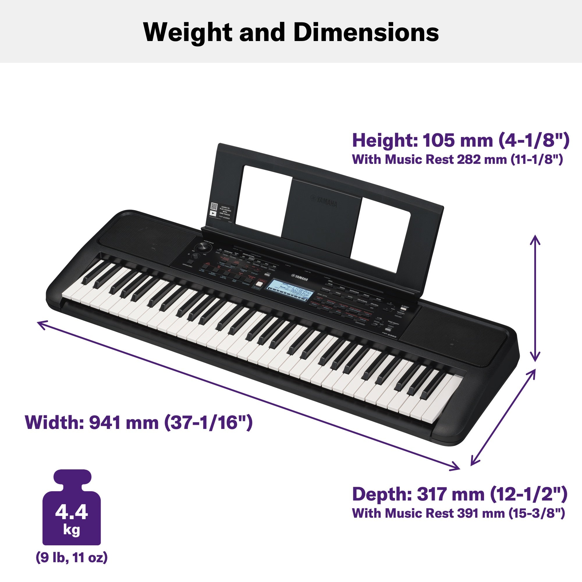 鍵盤楽器 Yamaha midi XGlite psrae233 Yamaha PSRE383 61-Key Portable Keyboard - With AC Adapter