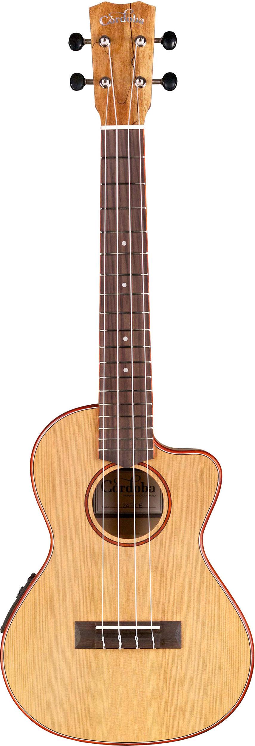 Cordoba 24T-CE Acoustic-Electric Tenor Ukulele - Natural 2