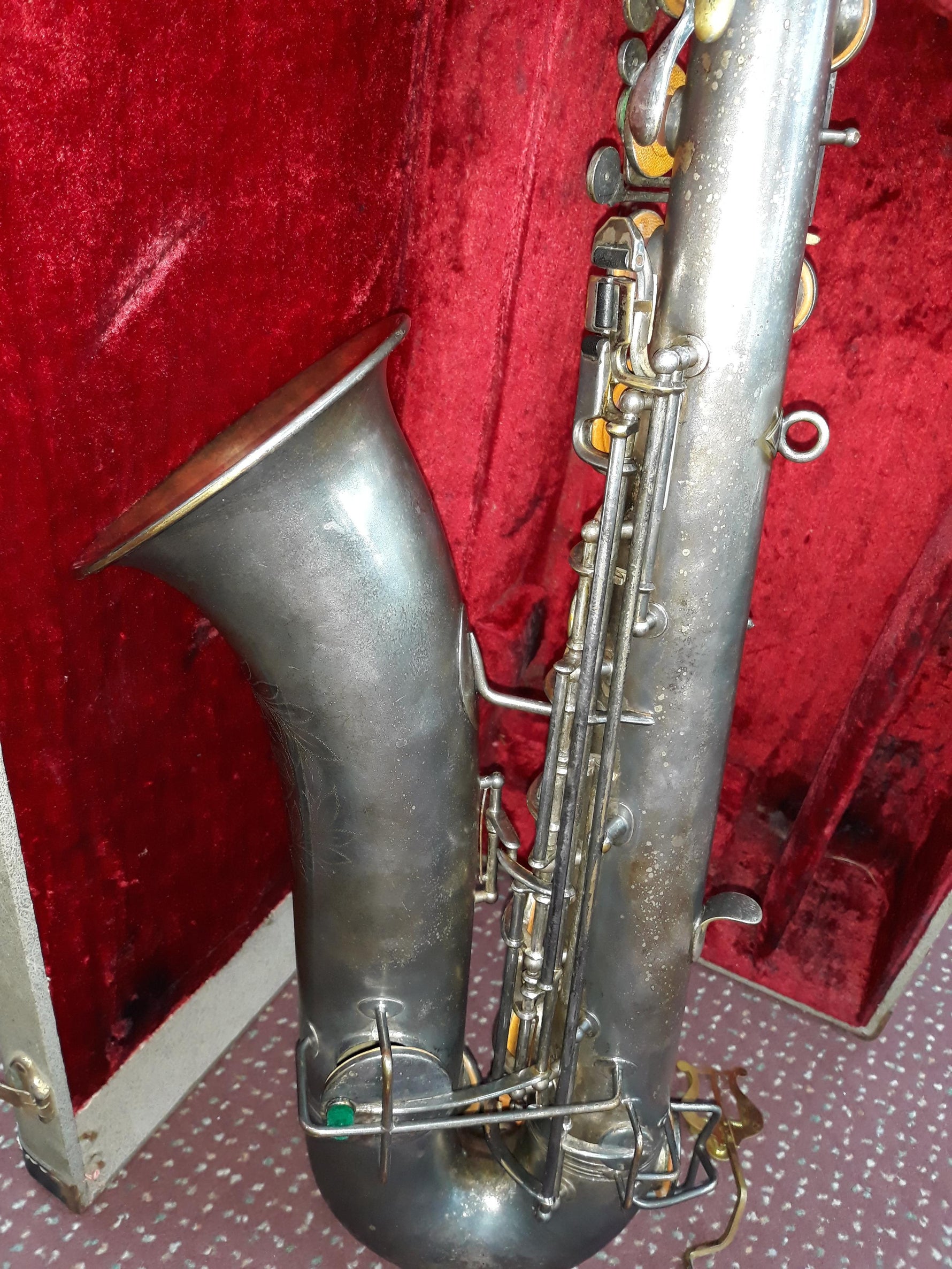 Used Dorn & Kirschner Bb Nickle-Plate Tenor Saxophone - With Original Case 7