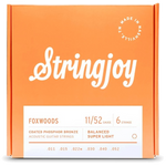 Stringjoy Foxwoods Coated Phosphor Bronze Acoustic Guitar Strings - Super Light Gauge