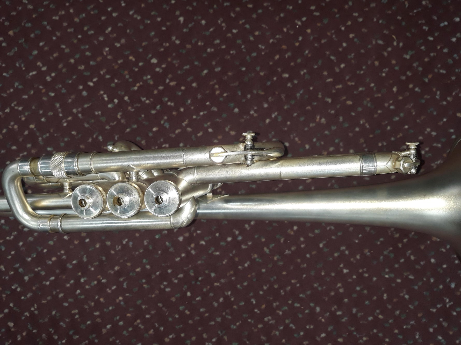 Used H.N. White 'King' Master Model Bb Cornet - Matte Silver-Plate 5