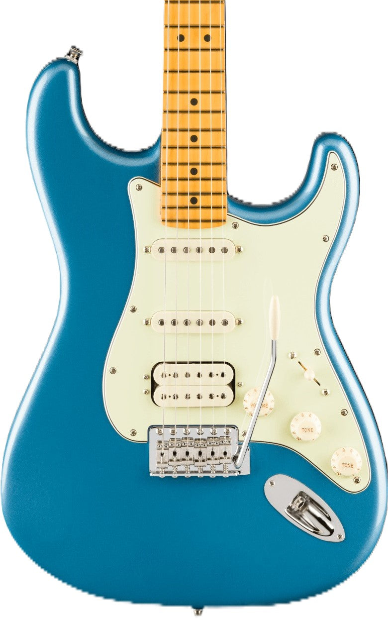 Fender American Professional Classic Stratocaster HSS Electric Guitar Faded Lake Placid Blue front view