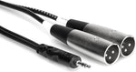 Hosa CYX403M 3.5mm (Stereo) - (2) XLR (Female) Dual 9.9' 2