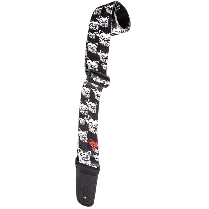 Henry Heller 2\" Artist Series Sublimation Guitar Strap - Good Luck Cat