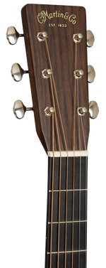 Martin D28 Standard Series Acoustic Guitar headstock with tuning machines front view