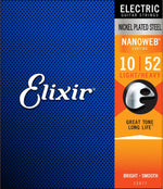 Elixir 12077 Nanoweb 10-52 Medium Electric Strings