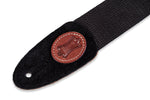 Levy MSSC8-BLK Black Cotton Guitar Strap with Suede Ends 2