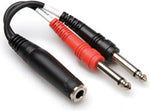 Hosa YPP136 1/4\" (Female Stereo) - (2)1/4\" Male Mono Adapter