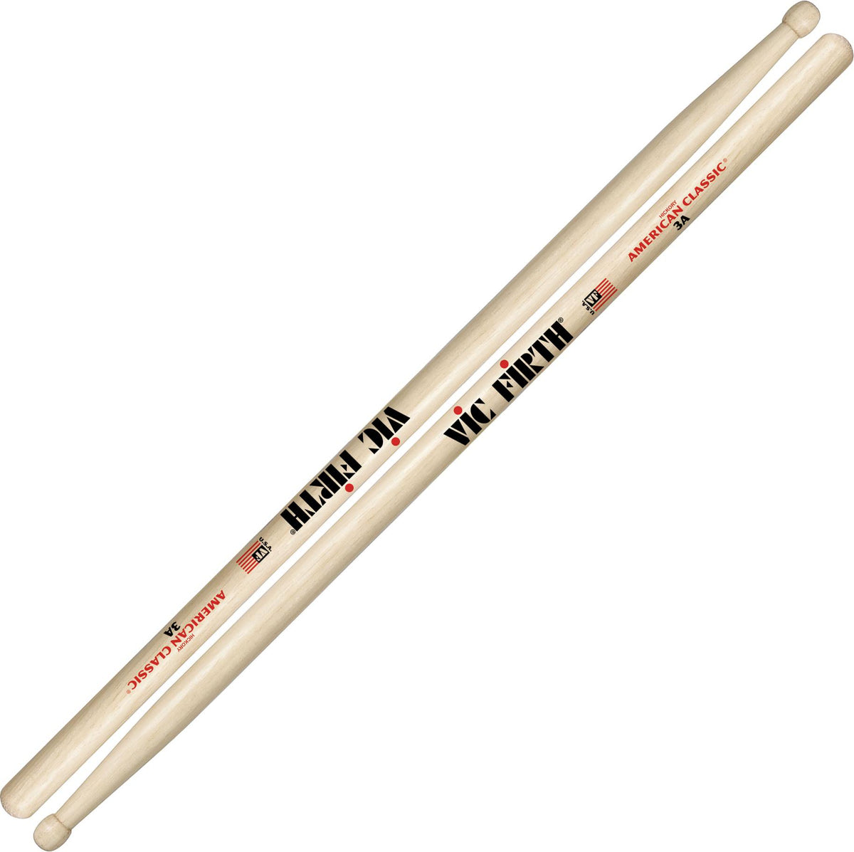 Vic Firth 3A American Classic Wood Tip Drum Sticks