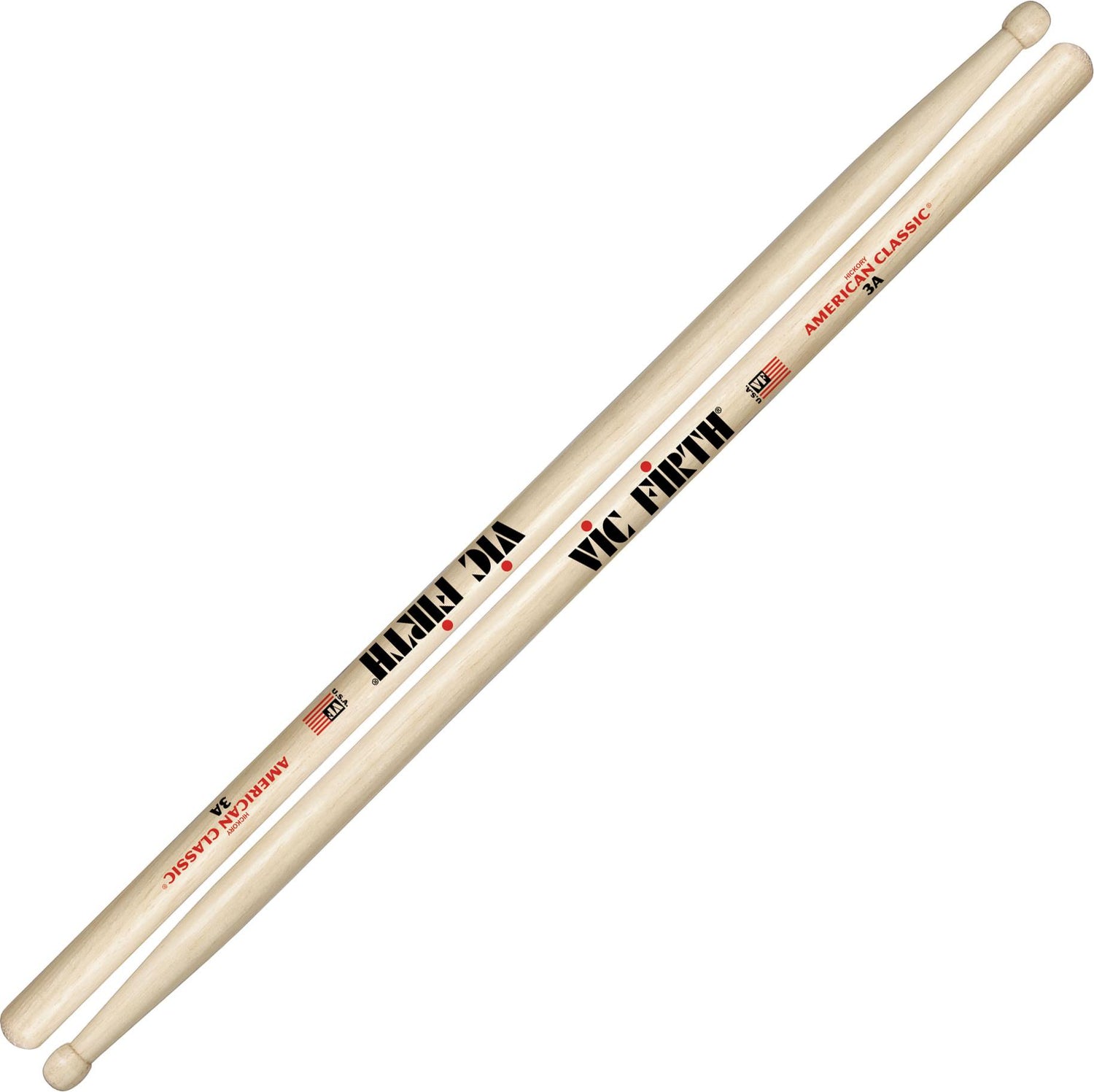 Vic Firth 3A American Classic Wood Tip Drum Sticks