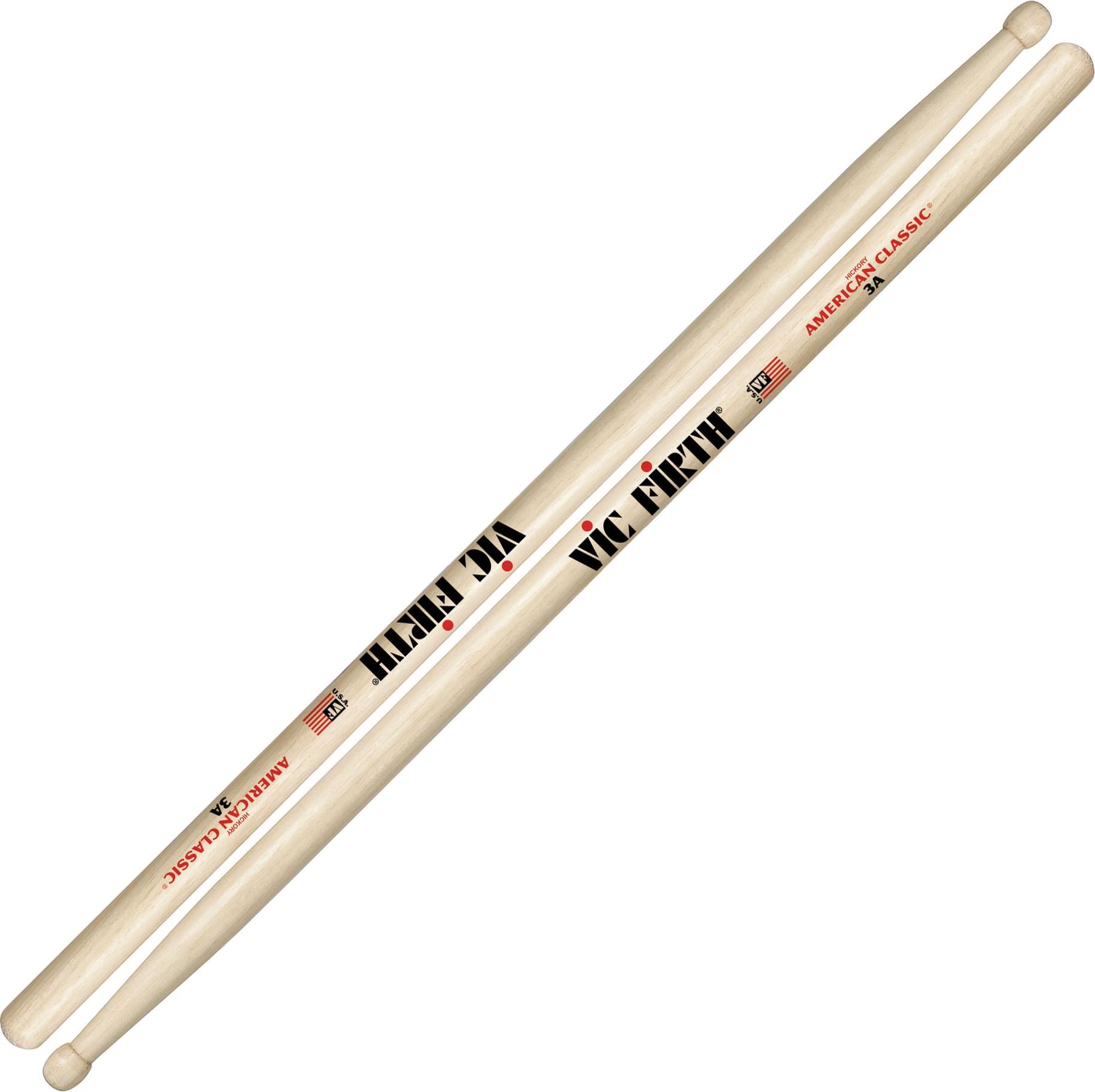 Vic Firth 3A American Classic Wood Tip Drum Sticks