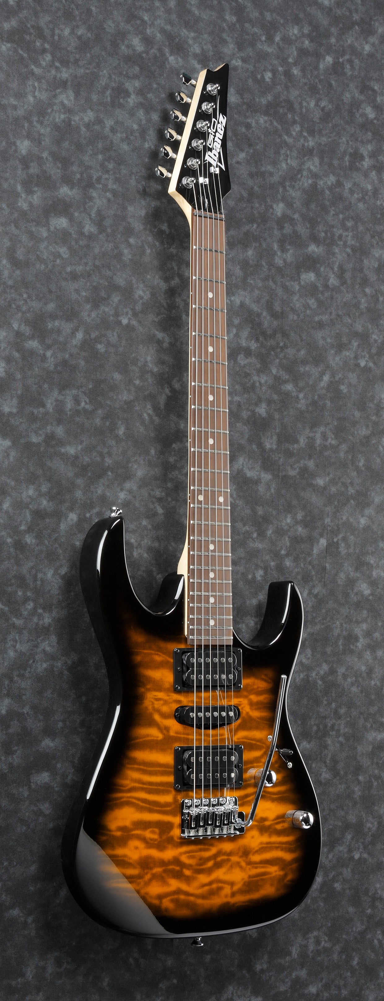 Ibanez GRX70QASB Electric Guitar with Quilt Maple Top (Sunburst) 5