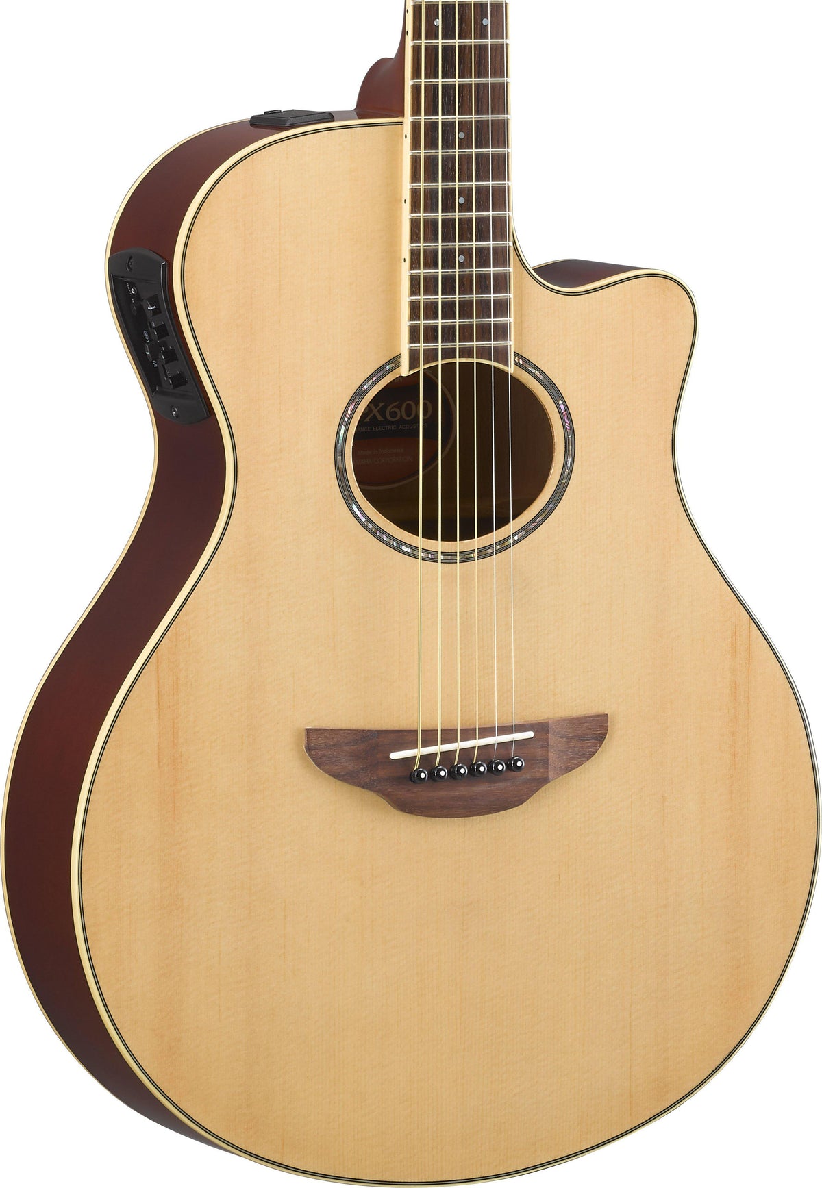 Yamaha APX600 Thinline Acoustic Electric Guitar - Natural 
