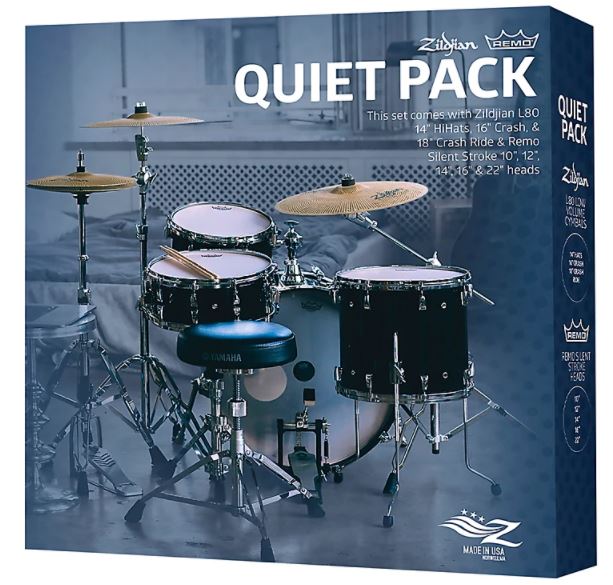 Zildjian LV468RH Low Volume Quiet Pack w/ Remo Silent Stroke