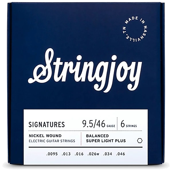 Stringjoy Signatures Balanced Nickel Wound Electric Guitar Strings - Super Light Gauge