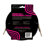 Ernie Ball 25' Braided Straight to Straight Instrument Cable - Purple/Black 2