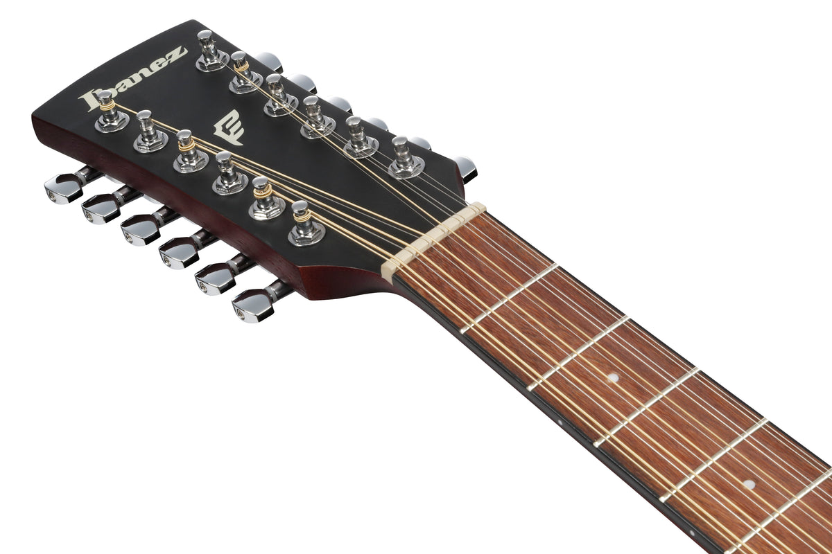 Ibanez PF5412WKH 12-String Acoustic Guitar - Weathered Black Open Pore 3