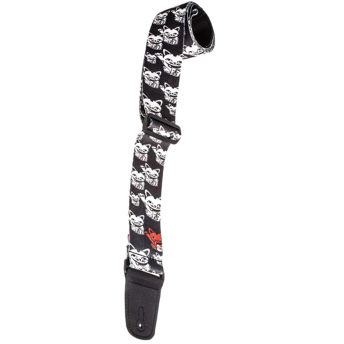 Henry Heller 2\" Artist Series Sublimation Guitar Strap - Good Luck Cat