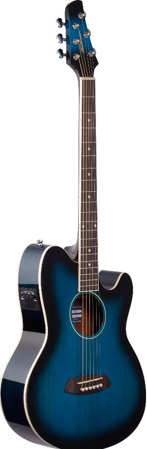 Ibanez TCY10ETBS Talman Acoustic/Electric Guitar (Transparent Blue Sunburst) No Case 4