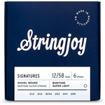 Stringjoy Signatures Baritone Balanced (12-58) Nickel Wound Electric Guitar Strings - Super Light