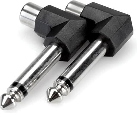 Hosa GPR123 RCA (Female) - Right Angle 1/4\" (Mono) Adaptors