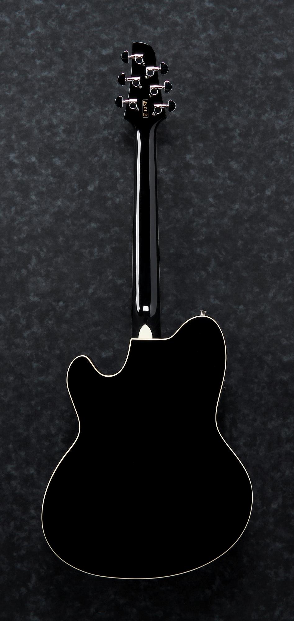 Ibanez TCY10EBK Talman Acoustic-Electric Cutaway Black, back view showing neck and headstock