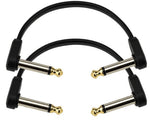 D'Addario 4\" Right Angle Flat Patch Cable (twin pack)
